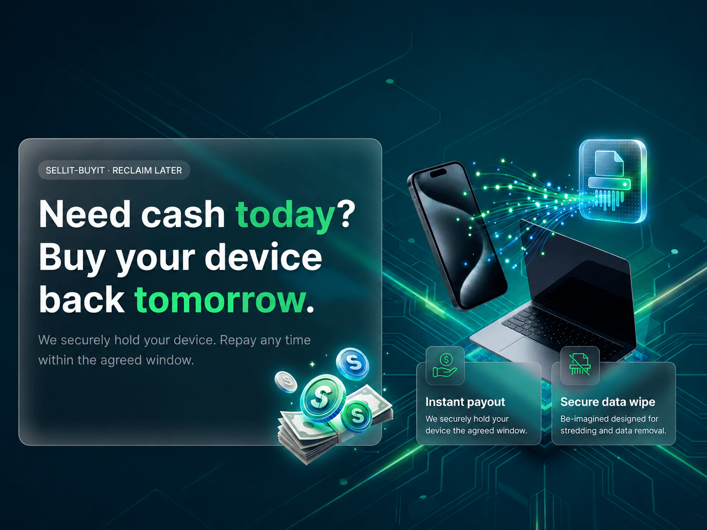 Need cash today? Buy your device back tomorrow.